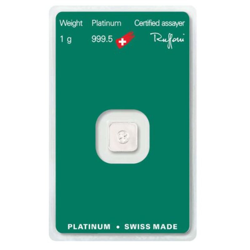 10x 1 Gramm Platin Barren
