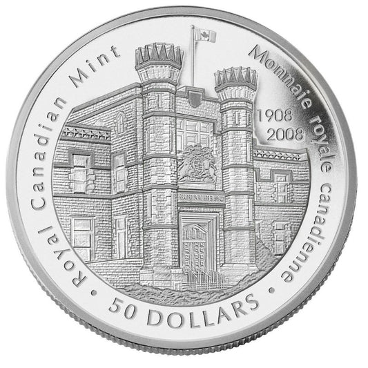 5 oz Silbermünze 2008 Royal Canadian Mint Jubiläum