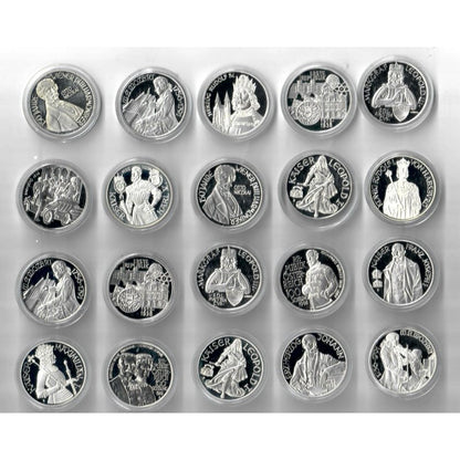 Österreich - 20x 100 Schilling 1991-1999 PP im Set