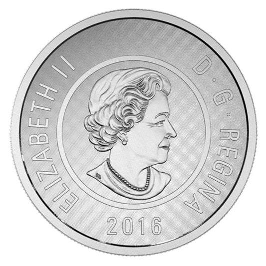 5 oz Silbermünze 2016 Big Coin Series 2 Dollar mit koloriertem Eisbärenmotiv
