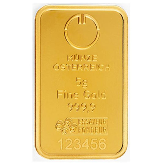 Münze Österreich Goldbarren 5 g