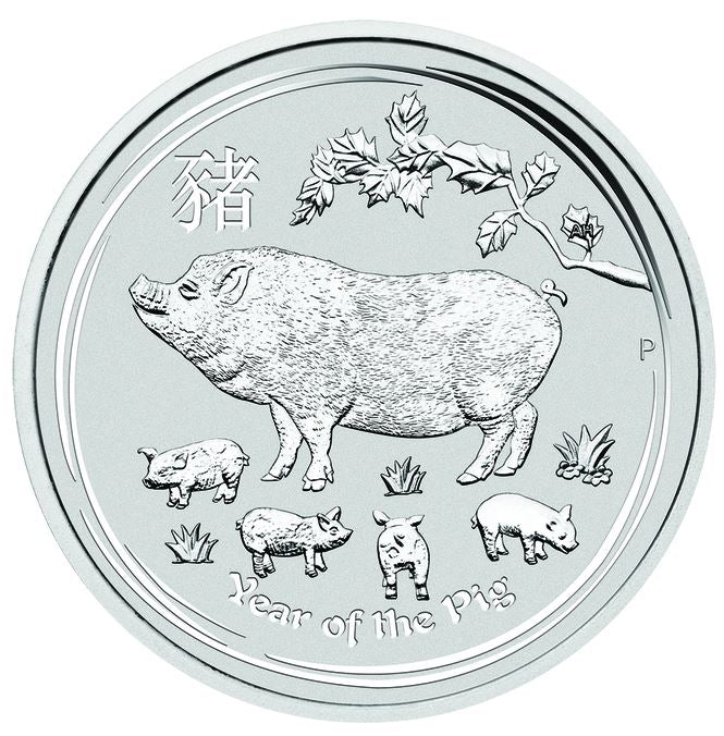 Australien Lunar II Schwein 2019 1 kg Silbermünze in Kapsel