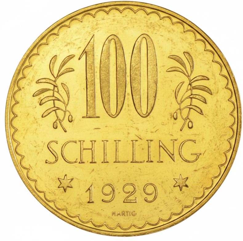 100 Schilling Goldmünze 1929 Österreich