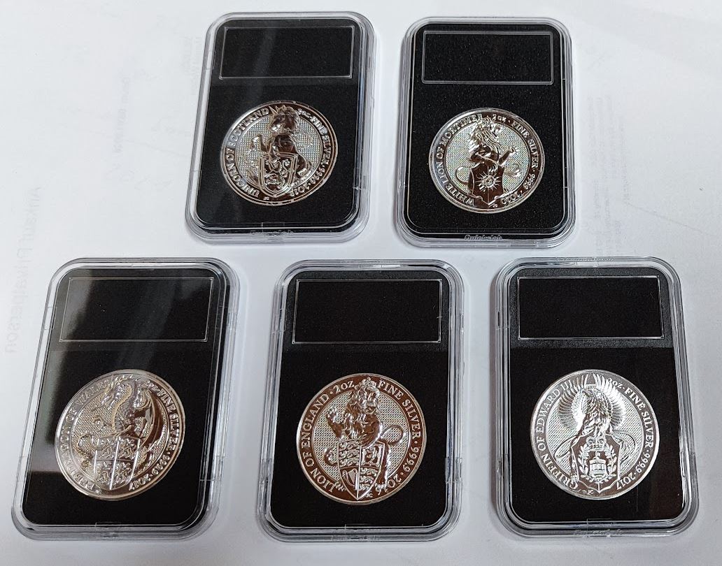 Großbritannien - 5x 2 Unzen Queens Beast