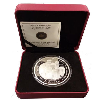 5 oz Silbermünze 2008 Royal Canadian Mint Jubiläum
