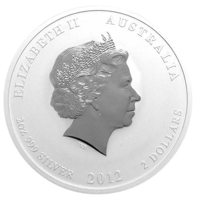 Australien - 5 Stück 2oz Lunar II Drache 2012