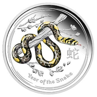 Australien Lunar Jahr der Schlange 2013 1 kg Silber PP farbig