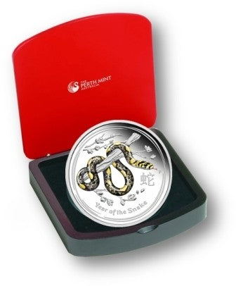 Australien Lunar Jahr der Schlange 2013 1 kg Silber PP farbig