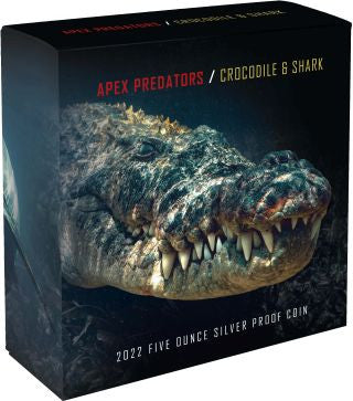 Niue - 5oz Spitzenräuber - Hai vs. Krokodil 2022