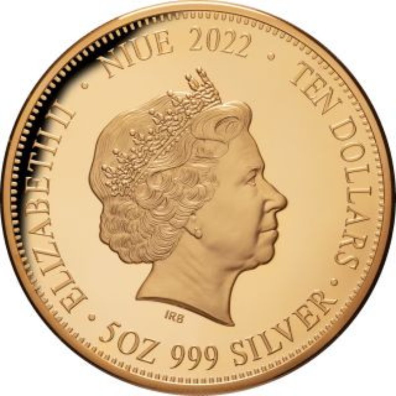 Niue 10 Dollar 2022 Silbermünze Komodowaran vs. Tiger PP