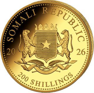 Somalia Elefant 2026 1/4 oz Gold 200 Shilling