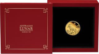 Australien Lunar Jahr der Ziege 2027 1/10 oz Gold PP