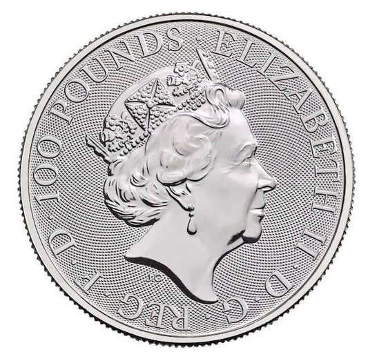 Queen’s Beasts Completer Coin 1 Unze Platin 2022