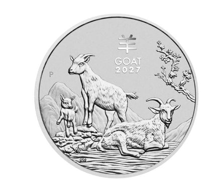 Australien Lunar III Jahr der Ziege 2027 1 kg Silbermünze Perth Mint
