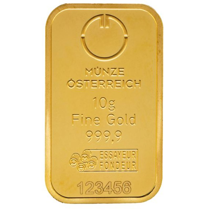 Münze Österreich Goldbarren 10 g