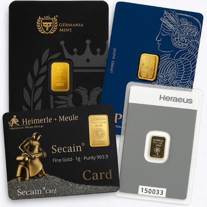 10 × 1 g Goldbarren – LBMA-zertifiziert, 999/999.9 Feingold, originalverpackt