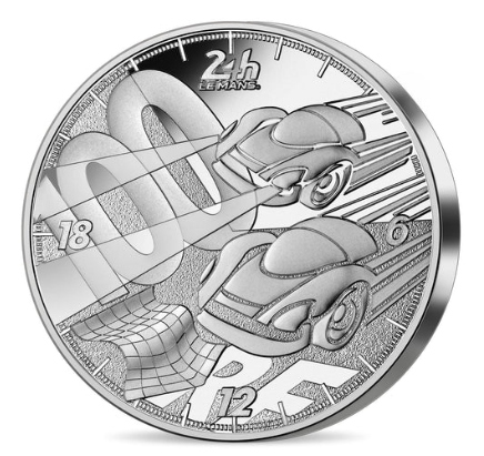 100 Jahre 24 Stunden von Le Mans 5 oz Silbermünze PP 2023 Monnaie de Paris