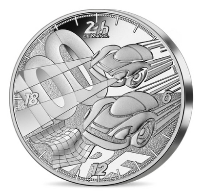 100 Jahre 24 Stunden von Le Mans 5 oz Silbermünze PP 2023 Monnaie de Paris