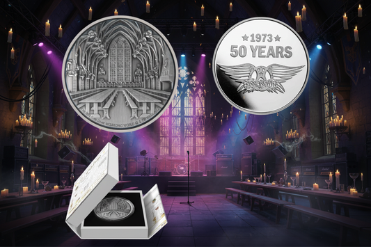 Niue - 4 Unzen Paket Hogwarts 2022 und Aerosmith 2023