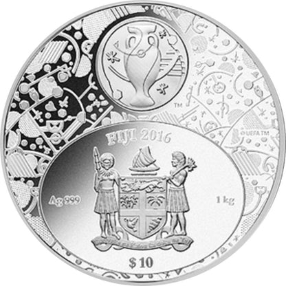 Fiji - 1kg Silber Frankreich UEFA EURO 2016