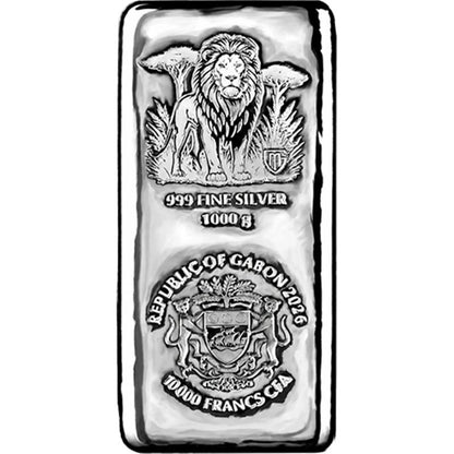 Gabun - 1000g Silber Münzbarren Lion 2026
