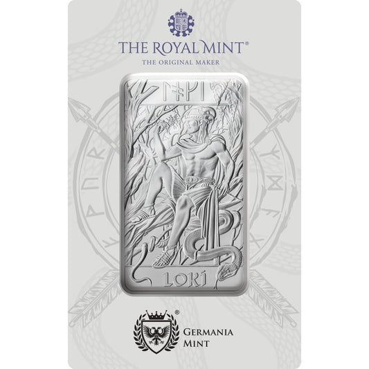 Norse Gods Loki 10 oz Silberbarren – The Royal Mint / Germania Mint